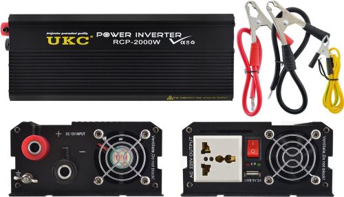 Професійний перетворювач інвертор UKC 12V - 220V RCP-2000W