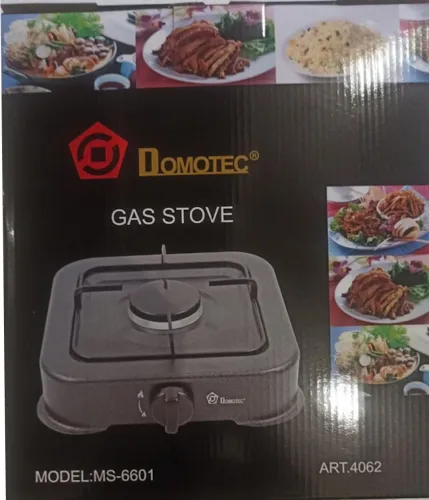 Настольный газовый таганок плита Domotec MS-6601 на 1 конфорку, газовая плита