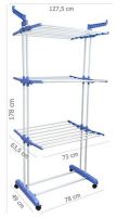 Складна стійка, сушарка для одягу, білизни 3 tiers Garment Rack With Wheels K12-120 металева так зручно Dreamland