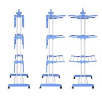 Складна стійка, сушарка для одягу, білизни 3 tiers Garment Rack With Wheels K12-120 металева так зручно Dreamland