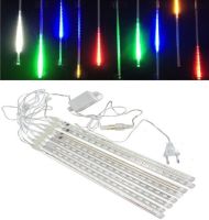 Уличная Led Гирлянда Meteor 8шт Метеоритный дождь RGB тающие сосульки цветная, падающий снег 60см мульти Сосулька