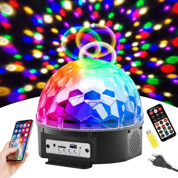 Світломузика диско куля C Bluetooth Magic Ball Music XXB 01 / M6 обертовий MP3 плеєр з пультом
