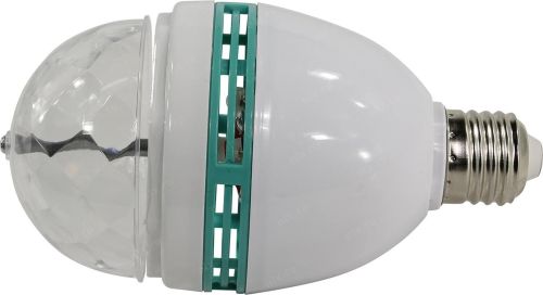 Світлодіодна обертається LED лампа для вечірок Ly-399 Диско лампочка E27 з патроном в розетку 220V