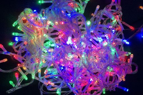 Внутренняя цветная гирлянда 21 м 300 диодов 3847 светодиодная гирлянда Xmas LED 300 M-1 RGB Мультицветная 21м