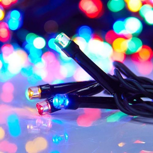 Внутренняя цветная гирлянда 7 м 100 диодов 2977 светодиодная гирлянда Xmas LED 100 M-4 RGB Мультицветная 7м