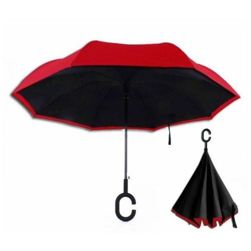 Парасолька навпаки Up-Brella однотонний + чохол парасолька зворотного складання umbrella