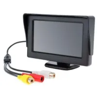 Монитор автомобильный TFT LCD экран 4,3” Дисплей LCD 4.3' для камеры заднего вида в автомобиль, Автомонитор на ножке Дисплей 320х240 в машину Черный