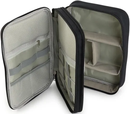 Дорожня сумка органайзер Travel Digital Bag для зберігання кабелів, зарядок повербанка, багатофункціональний бокс для цифрових аксесуарів Чорний