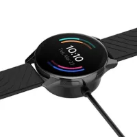 Магнитное зарядное устройство IS7 Charging Line для Smart Watch T500, Магнитная USB зарядка 37мм 2-коннектора для зарядки смарт часов Черная