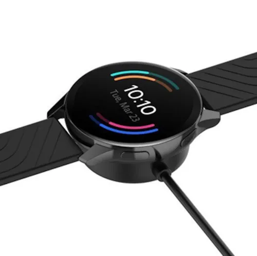 Магнитное зарядное устройство IS7 Charging Line для Smart Watch T500, Магнитная USB зарядка 37мм 2-коннектора для зарядки смарт часов Черная