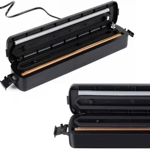 Вакуумний пакувальник пакетів New vacuum Sealer LP-11 Автоматичний вакууматор, апарат вакуумайзер для упаковки і зберігання їжі, продуктів Чорний