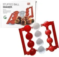 Форма для виготовлення фаршированих м'ясних кульок Stuffed Ball Maker RS-45 фрикадельок з начинкою на 4 клітинки для приготування котлет з пластику