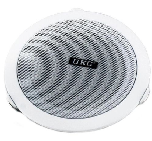 Стельові динаміки UKC CS-8500BM 20W водостійка стельова акустика стерео колонка для врізного монтажу в стелю CS 8500 8,5 " для дому Біла