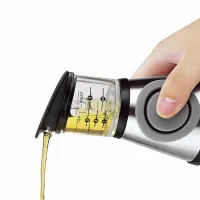 Кухонний дозатор для масла NBZ Press and Measure, скляна пляшка для масла і оцту Oil Dispenser, натискний диспенсер для рідких продуктів 500 мл