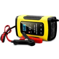 Автоматичний зарядний пристрій Foxsur 12V 5AH для автомобільних акумуляторів 4-100Ah, універсальний пускозарядний пристрій