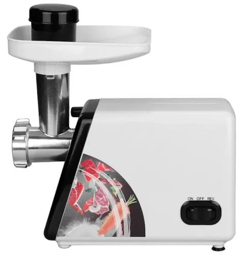Кухонная электрическая мясорубка Bitek BT-3367 3200W с насадками для колбас и кеббе и толкателем, Бытовая электромясорубка Витек 3200Вт Белая