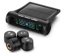 Зовнішні датчики тиску в шинах універсальні TPMS + SOLAR система контролю і температури тиску в шинах з сонячною панеллю і цифровим РК-дисплеєм, 