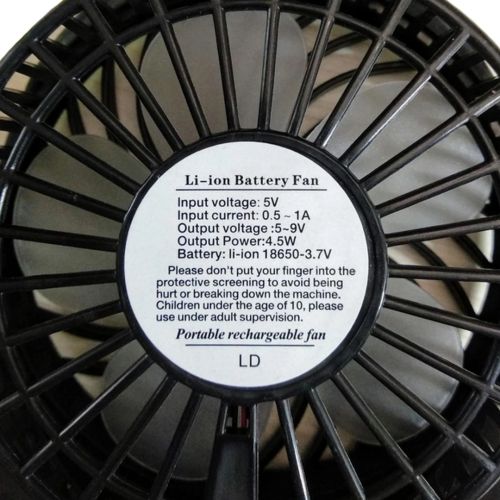 Настільний міні вентилятор Mini Fan XSFS - 01 USB з акумулятором 4.5 W Black, портативний охолоджувач повітря на підставці з Led ліхтариком Чорний