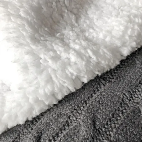 Зимова двостороння безрукавка шарф з кишенями Huggle Pocket Scarf на флісі, М'який домашній плюшевий шарф жилетка на гудзиках Сірий