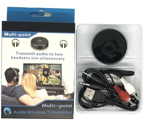 Бездротовий автомобільний аудіо передавач Bluetooth трансмітер Multi-point Wireless Transmitter YET-Tx10 3.5 мм Блютуз адаптер для навушників з AUX