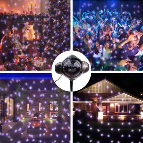 Вуличний лазерний LED проектор Christmas Snowfall Projector WL-808 снігопад з пультом, Світлодіодний Новорічний дискошар, Новорічна Вулична підсвітка 