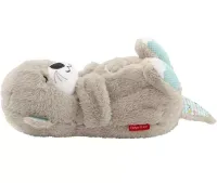 Світиться дихаюча Видра Fisher Price Fxc66 30 см з диханням для сну дітей, м'яка плюшева іграшка музичний нічник від батарейок сіра