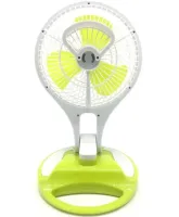 Настільний складаний вентилятор з лампою Handy Mini Fan JR-5580 12V 220V з LED підсвічуванням від акумуляторів 18650 акумуляторний міні-вентилятор
