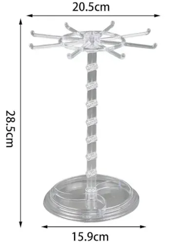 Обертається підставка тримач 1 Tier Jewelry Rack AND944 для зберігання ювелірних виробів 1 рівень, тримач для демонстрації браслетів і ключів