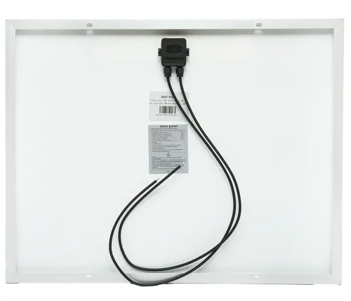Універсальна полікристалічна сонячна панель Solar board Komaes 50W 18V 54x70x2. 5 см, Сонячна батарея KM(P)50 для зарядки від сонця Чорна