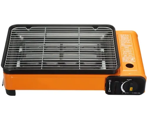 Настільна газова гриль плита Blue Shield BDZ-290A 2200W на 1 конфорку, одноконфорочная плитка барбекю з автоматичним п'єзопідпалом і шампурами