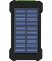 Портативний зарядний батарея Power Bank Solar JS-809 50000 mAh з сонячною панеллю і ліхтариком, зовнішній акумулятор повербанк для зарядки USB 2.1 A