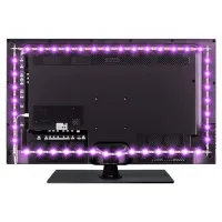 Універсальна світлодіодна стрічка SMD 5050-RGB для підсвічування телевізора 2м різнобарвна, Неонова LED підсвічування з пультом від USB повербанка