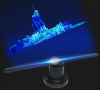 Голографічний 3D проектор Wi-Fi вентилятор Digital FH - 422 Fan Hologram 42см US F3 SD / ISO