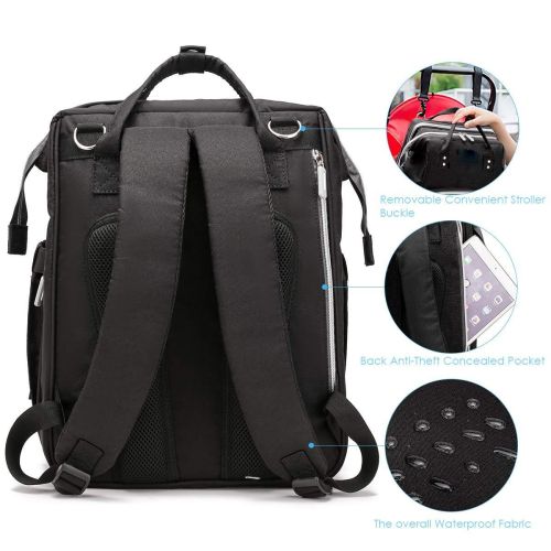 Сумка рюкзак ліжечко для мам 3 в 1 Living Traveling Share R053 Baby Travel Bed-Bag Black Чорний
