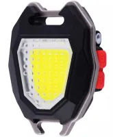 Нагрудный аккумуляторны LED фонарик брелок Police Lamp W5144 с прикуривателем и свистком, Походный фонарь с зажигалкой и брелком 7 режимов от USB