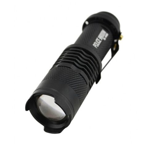 Ручной мини фонарик с линзой Bailong BL-8468 99000W Карманный светодиодный фонарь Supretto X-Balog с функцией зума Черный