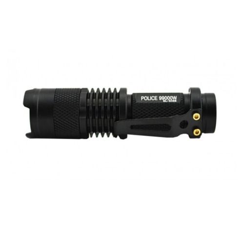 Ручной мини фонарик с линзой Bailong BL-8468 99000W Карманный светодиодный фонарь Supretto X-Balog с функцией зума Черный