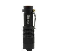 Ручной мини фонарик с линзой Bailong BL-8468 99000W Карманный светодиодный фонарь Supretto X-Balog с функцией зума Черный