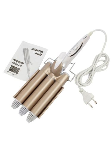 Тройная плойка волна Gemei GM-1988 22 мм для укладки и завивки волос 65W профессиональные керамические щипцы на 3 волны 45W Gemmy Kemei GM 1988