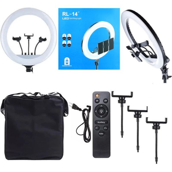 Кільцева LED лампа Ring Fill Light RL-14 36w з пультом і сумкою 36см 14" без штатива Професійна студійна Світлодіодна, m-36 36 см