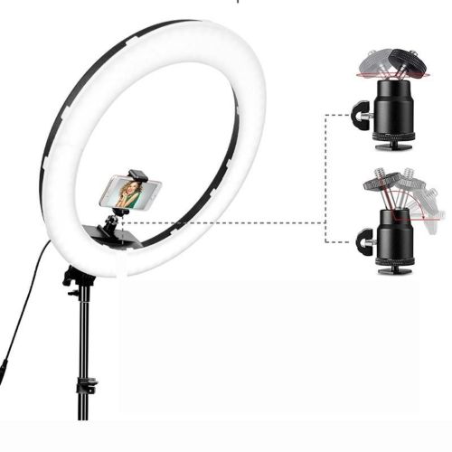 Кольорова кільцева LED лампа Soft Ring Light RGB MJ18 45 см 18 " студійна Світлодіодна різнобарвна лампа для блогера MJ45, MJ-450