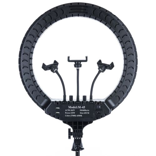 Кільцева LED лампа Ring Fill Light RL - 18 55W з пультом і сумкою 46 см 18 " без штатива Професійна студійна Світлодіодна, m-45 45 см