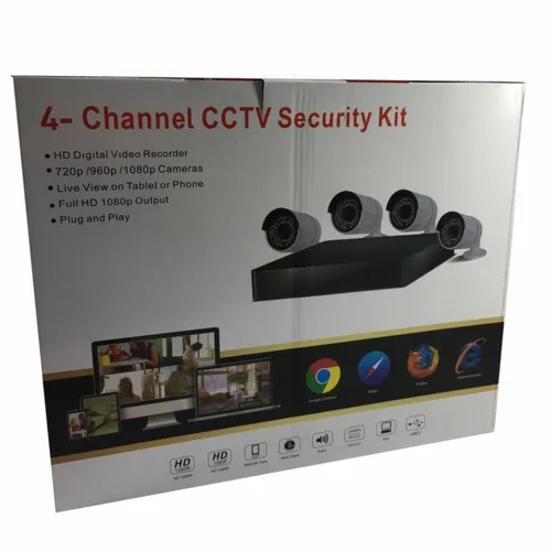 Комплект відеоспостереження відеореєстратор UKC DVR KIT CAD D001 2MP \ 4ch 4-канальний, набір вуличних 4 камер для зовнішнього спостереження 7004