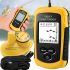 Портативный эхолот Lucky Fish Finder FFW1108-1 с цветным экраном до 100м для поиска рыбы Универсальный проводной рыболокатор для рыбалки Желтый