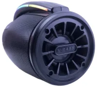 Бездротова Bluetooth колонка динамік BKK B100 з LED підсвічуванням 20W з мікрофоном, акумуляторна блютуз акустика караоке USB SD FM AUX Чорна