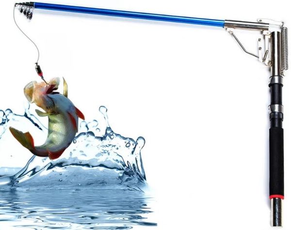 Самоподсекающая вудка Supretto TurboFish 2,7 метра, спінінг Автоматична вудка Король риболовлі Fishergoman