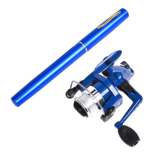 Комплект кишенькова вудка ручка Mini Pocket Fishing Rod + Котушка, кишенькова складна похідна міні FishPen
