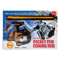 Комплект кишенькова вудка ручка Mini Pocket Fishing Rod + Котушка, кишенькова складна похідна міні FishPen