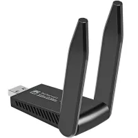 Двохдіапазонний бездротовий Wi-Fi адаптер Digital Lion UWA-05 Wifi Репітер з USB 3.0 підключенням 2.4 ГГц + 5 ГГц 1300 Mbps 2 антени UWA05 Чорний