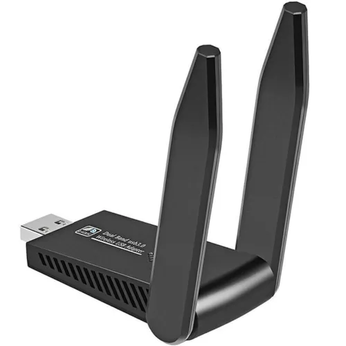 Двохдіапазонний бездротовий Wi-Fi адаптер Digital Lion UWA-05 Wifi Репітер з USB 3.0 підключенням 2.4 ГГц + 5 ГГц 1300 Mbps 2 антени UWA05 Чорний